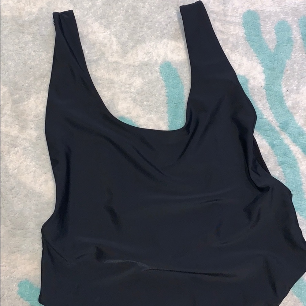 Aerie Super Scoop Black One Piece Swimsuit XL - Picture 4 of 10